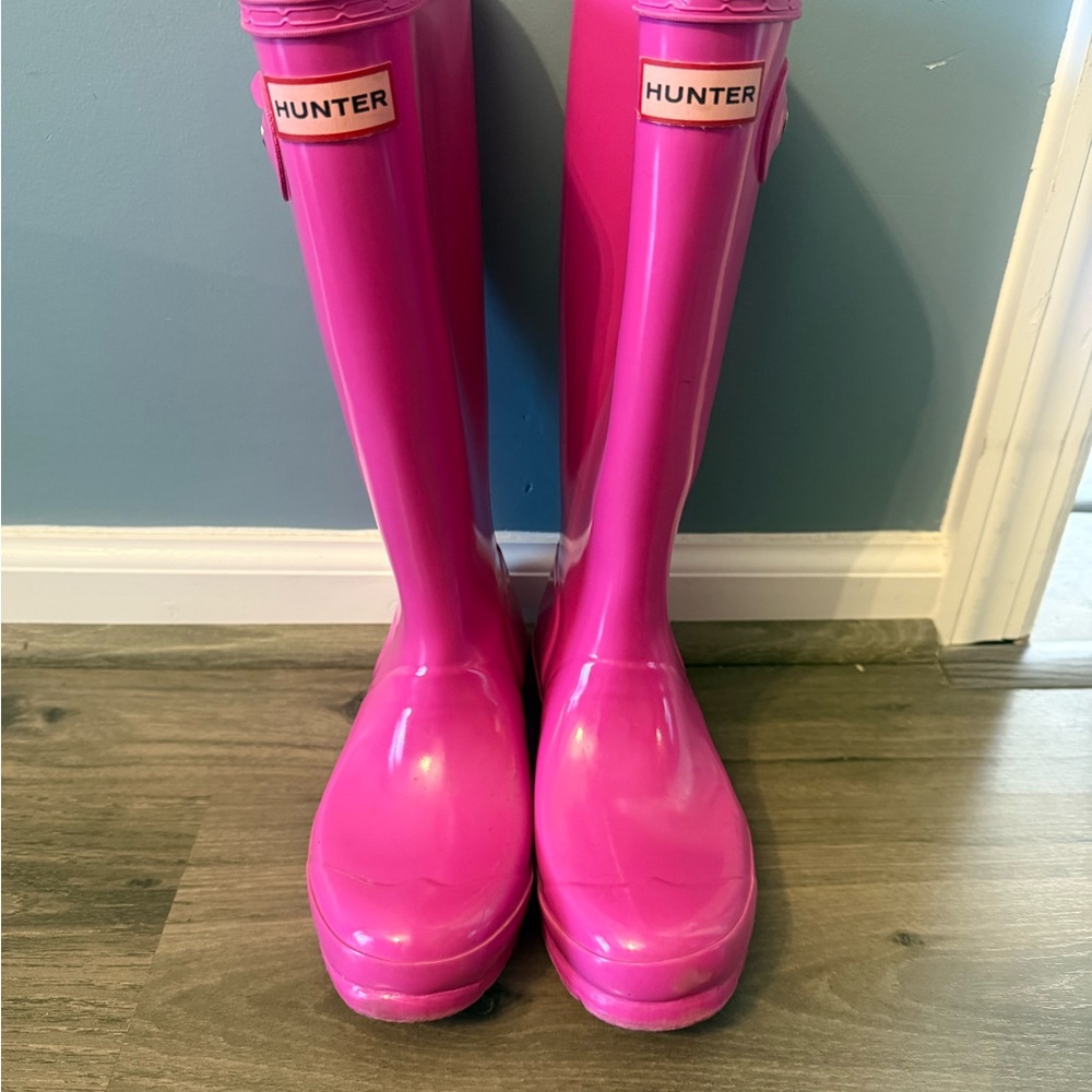 Hunter Fuchsia Waterproof Boots